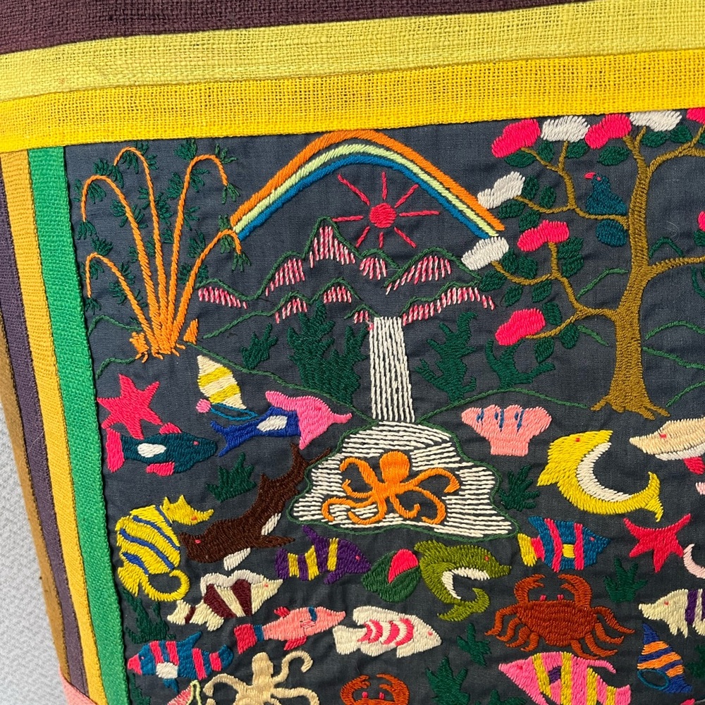 Hand made colorful and durable tote funky animal/ spiritual vibe - Picture 9 of 13